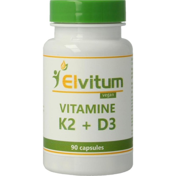 Elvitum Vitamine K2 & D3 (90 Vegetarische capsules)