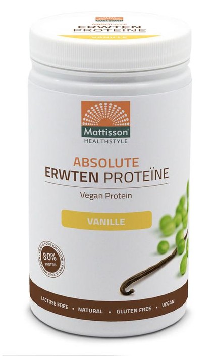 Mattisson Absolute erwten proteine vanille vegan (350 Gram)