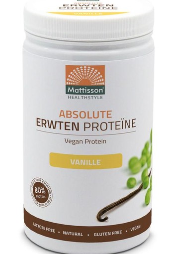 Mattisson Absolute erwten proteine vanille vegan (350 Gram)