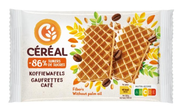 Cereal Koffiewafels minder suiker maltitol (90 Gram)