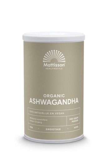 Mattisson Ashwagandha poeder withania somnifera bio (200 Gram)
