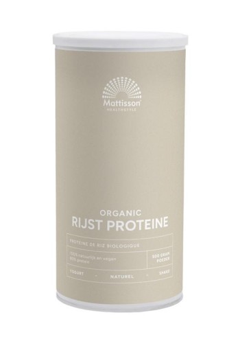 Mattisson Rijst proteine naturel vegan 80% bio (500 Gram)