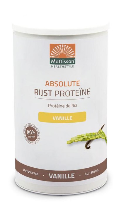 Mattisson Absolute rijst proteine vanille vegan 80% (500 Gram)