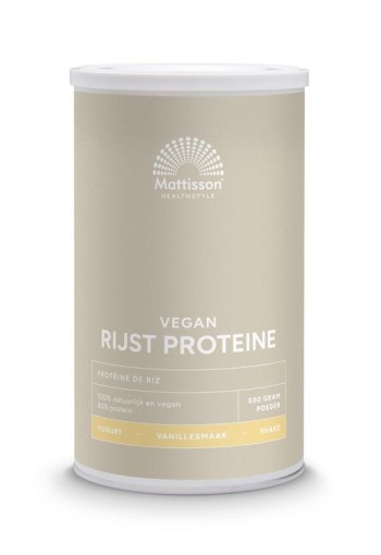 Mattisson Absolute rijst proteine vanille vegan 80% (500 Gram)