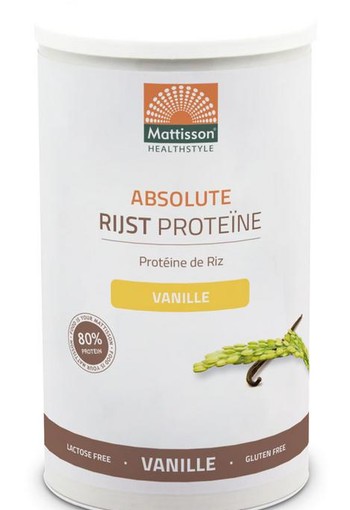 Mattisson Absolute rijst proteine vanille vegan 80% (500 Gram)