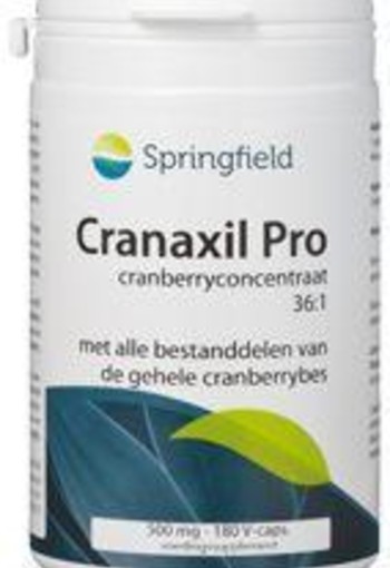 Springfield Cranaxil Pro cranberryconcentrate 500mg (180 Capsules)