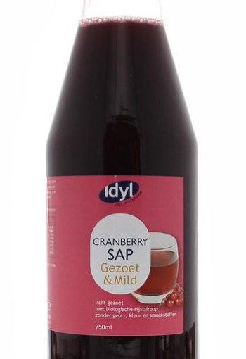 Idyl Cranberrysap licht gezoet en mild (750 Milliliter)