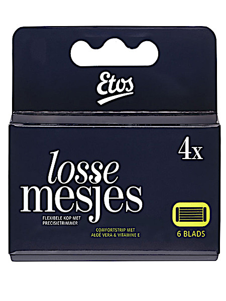 Etos Man scheermes navul 6 blads 4 stuks
