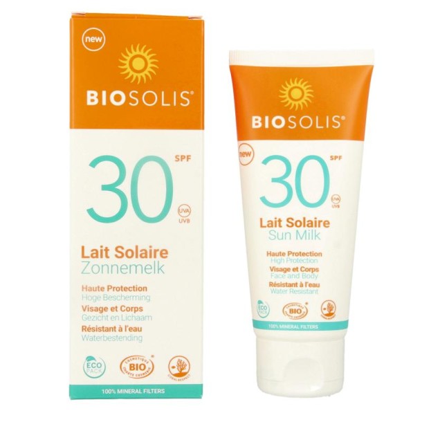 Biosolis Zonnemelk voor gezicht en lichaam SPF30 (100 Milliliter)