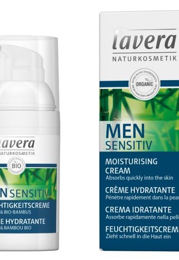 Lavera Men Sensitiv moisturising cream bio EN-FR-IT-DE (30 Milliliter)