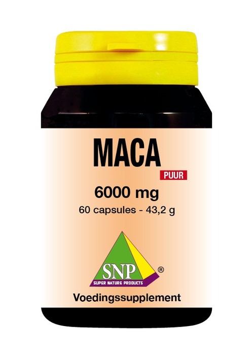 SNP Maca 6000 mg puur (60 Vegetarische capsules)