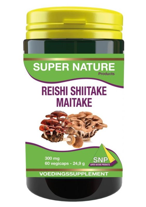SNP Reishi shiitake maitake 300 mg (60 Vegetarische capsules)