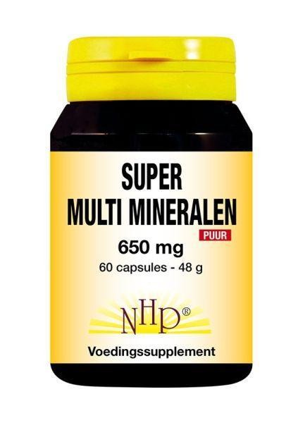 NHP Super multi mineralen 650mg puur (60 Capsules)