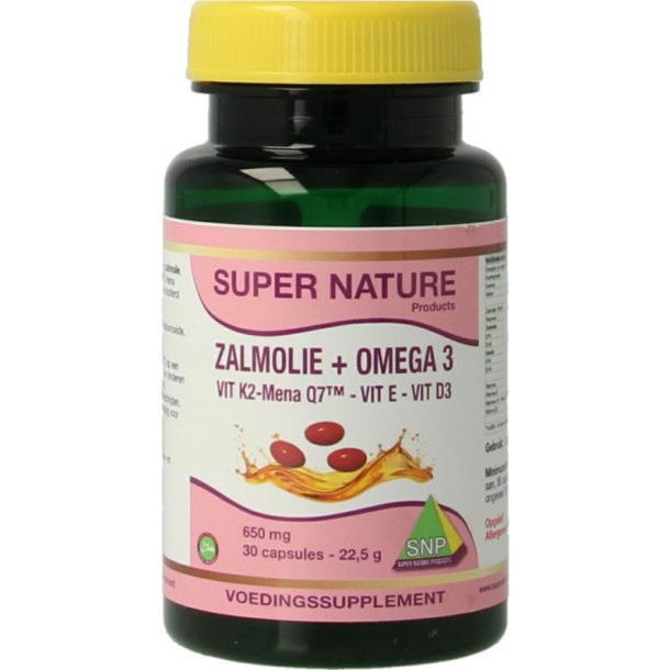 SNP Zalmolie & vit. K2 mena Q7 & vit. D3 & vit. E (30 Capsules)