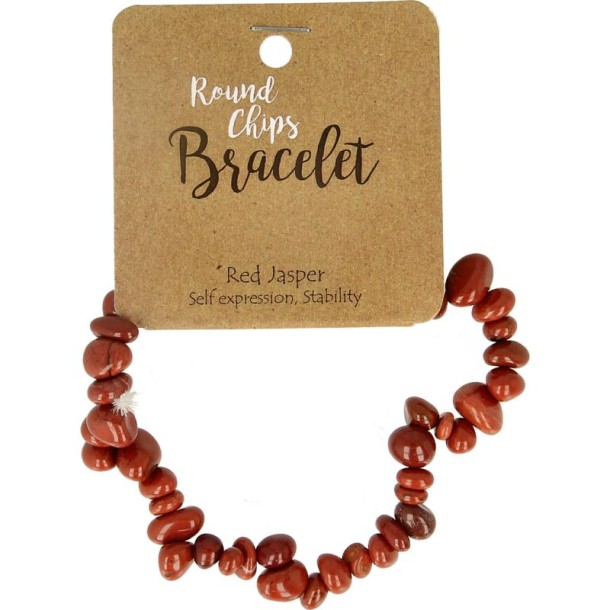 Steengoed Splitarmband jaspis rood (1 Stuks)