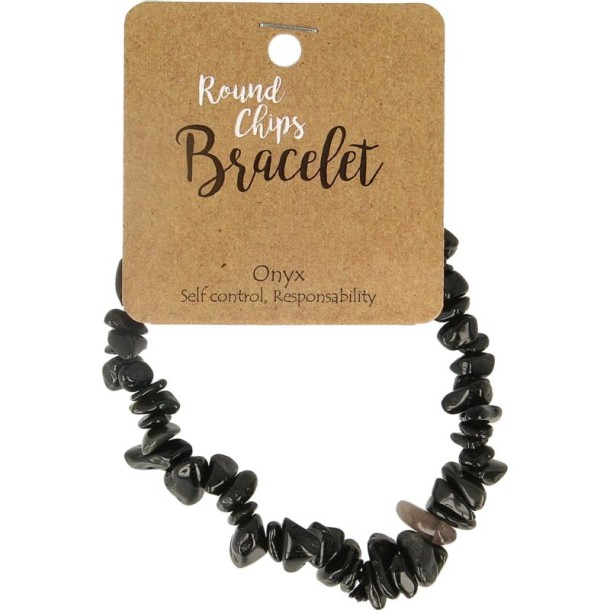 Steengoed Splitarmband onyx (1 Stuks)