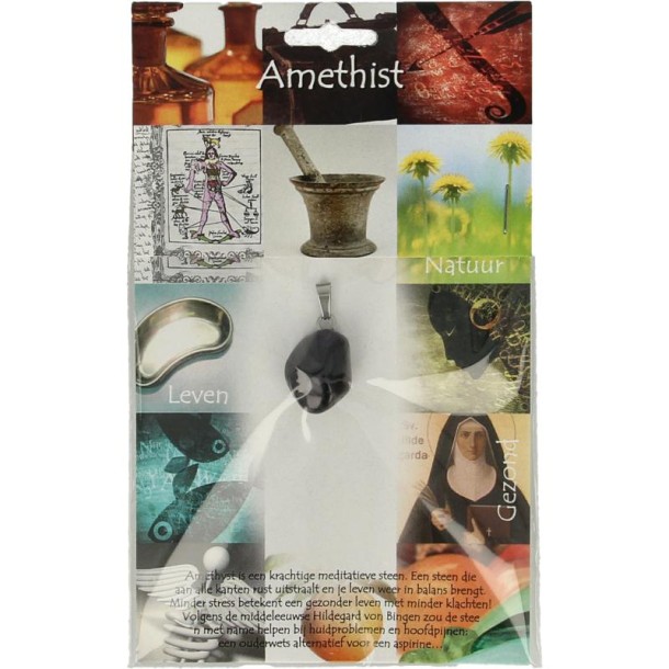 Steengoed Hanger gezondheidssteen amethyst (1 Stuks)