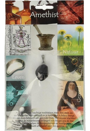 Steengoed Hanger gezondheidssteen amethyst (1 Stuks)