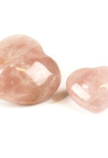 Steengoed Hart 40 mm roze kwarts (1 Stuks)