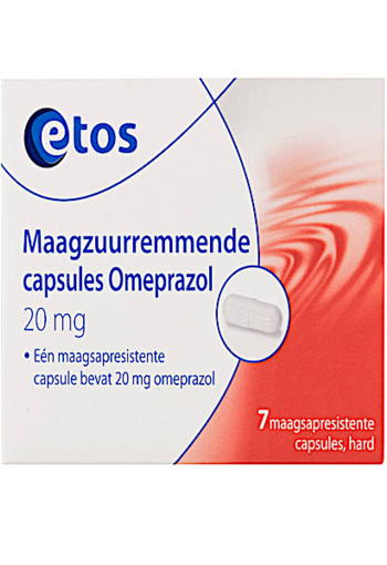 Etos Zuur­rem­men­de Om­e­pra­zol 20 mg cap­su­les 7 stuks