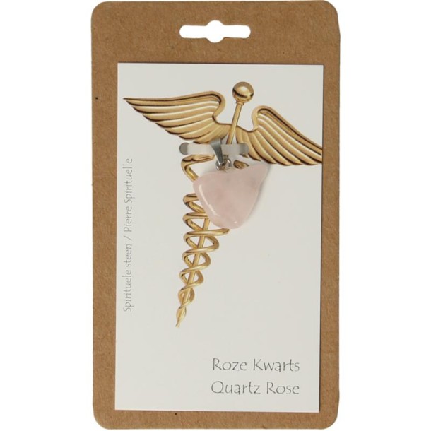 Steengoed Hanger gezondheidssteen roze kwarts (1 Stuks)