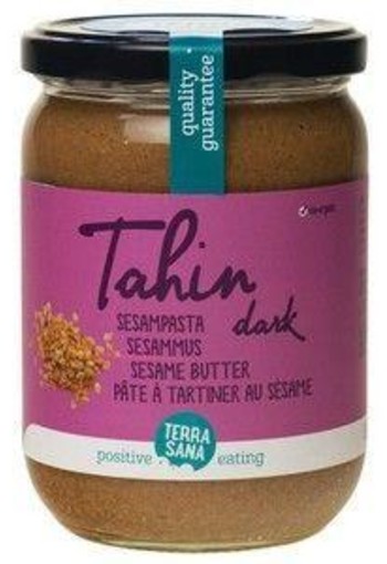 Terrasana Tahin bruin sesampasta zonder zout bio (500 Gram)