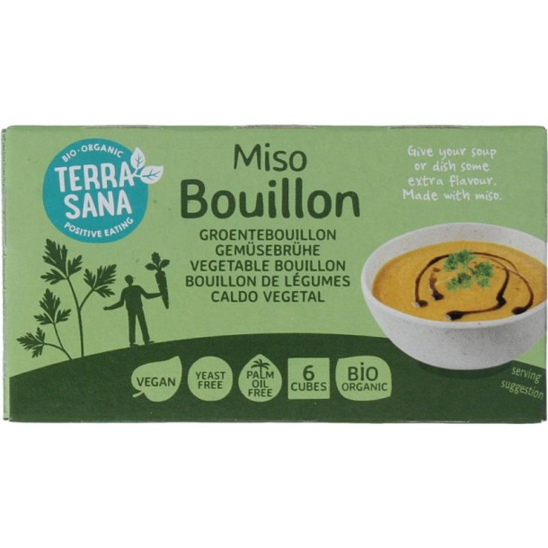 Terrasana Groente bouillon miso blokjes gistvrij bio (64 Gram)