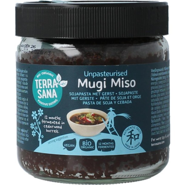 Terrasana Mugi miso ongepasteuriseerd glas bio (350 Gram)