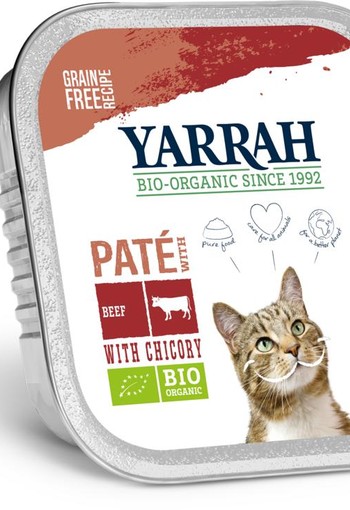 Yarrah Kattenvoer pate met rund en kip bio (100 Gram)