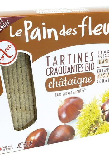 Pain Des Fleurs Tamme kastanje crackers bio (150 Gram)