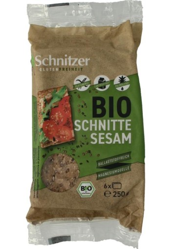 Schnitzer Sesambrood glutenvrij bio (250 Gram)