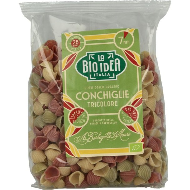 Bioidea Grote schelp tricolore bio (500 Gram)