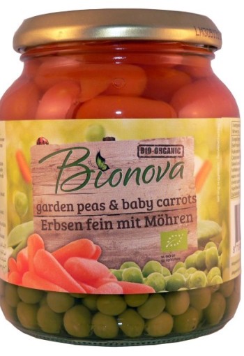 Bionova Doperwten met wortel bio (350 Gram)
