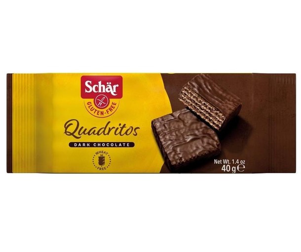 Dr Schar Quadritos cacao wafel glutenvrij (40 Gram)