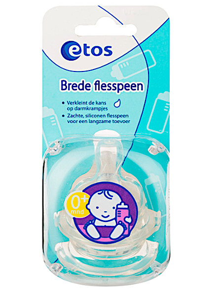 Vertrouwen op Recyclen Theseus Etos Mijn baby doseerspeen brede fles 2 stuks