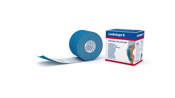 Leukotape K elastische tape 5m x 5cm blauw (1 Stuks)