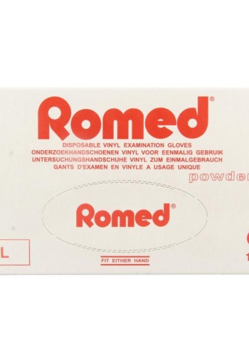 Romed Vinyl handschoen niet steriel poedervrij L (100 Stuks)