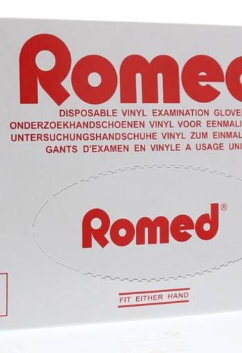 Romed Vinyl handschoen niet steriel poedervrij S (100 Stuks)