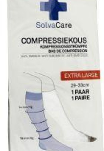 Solvacare Compressiekous wit XL 29 - 33 cm (1 Paar)