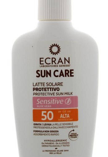 Ecran Sun milk sensitive aloe SPF 50 (200 Milliliter)