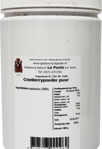 Le Poole Cranberry poeder puur (400 Gram)