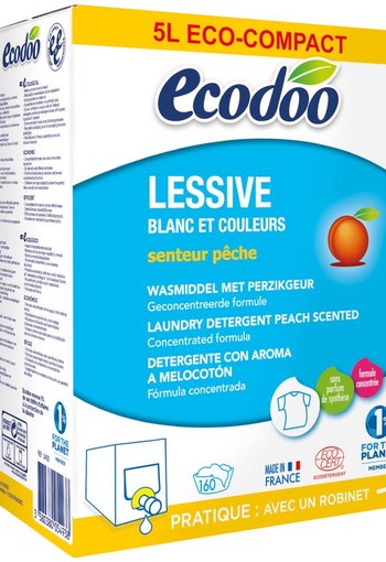 Ecodoo Wasmiddel perzik bag in box (5 Liter)