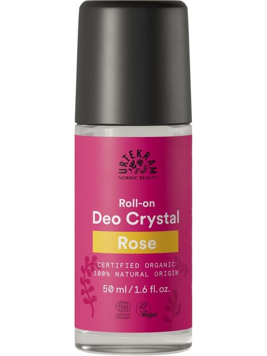Urtekram Deodorant crystal roll on rozen (50 Milliliter)