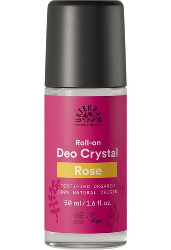 Urtekram Deodorant crystal roll on rozen (50 Milliliter)