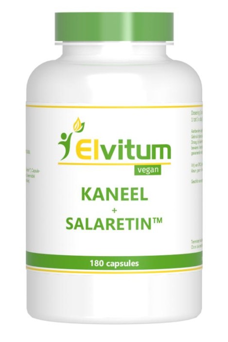 Elvitum Kaneel met salaretin (180 Vegetarische capsules)