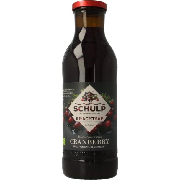 Schulp Krachtsap cranberrysap puur bio (750 Milliliter)