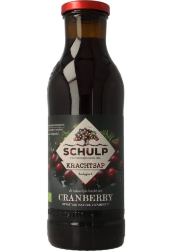 Schulp Krachtsap cranberrysap puur bio (750 Milliliter)