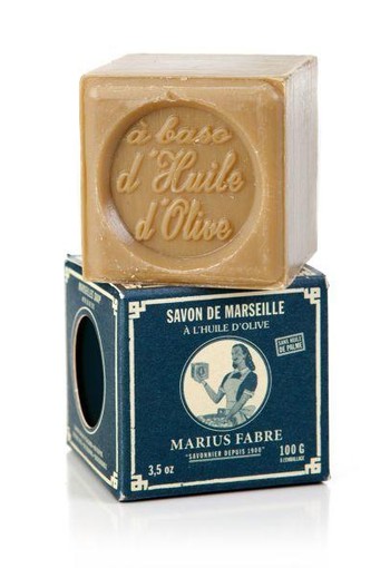 Marius Fabre Savon marseille zeep in doos olijf (100 Gram)