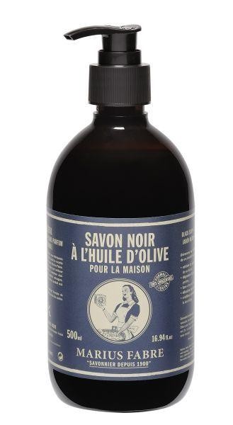 Marius Fabre Savon noir zwarte zeep met pomp (500 Milliliter)