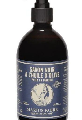 Marius Fabre Savon noir zwarte zeep met pomp (500 Milliliter)